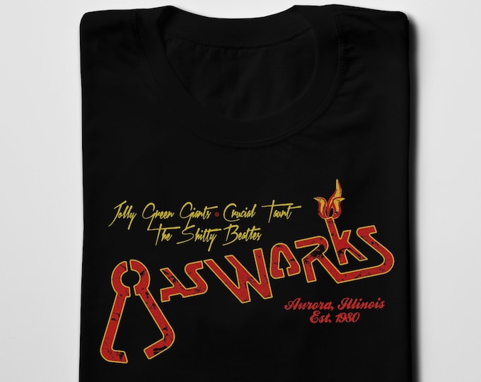 Gasworks Men's/Unisex Black Graphic T Shirt | Super Soft Men's Rocker Tee