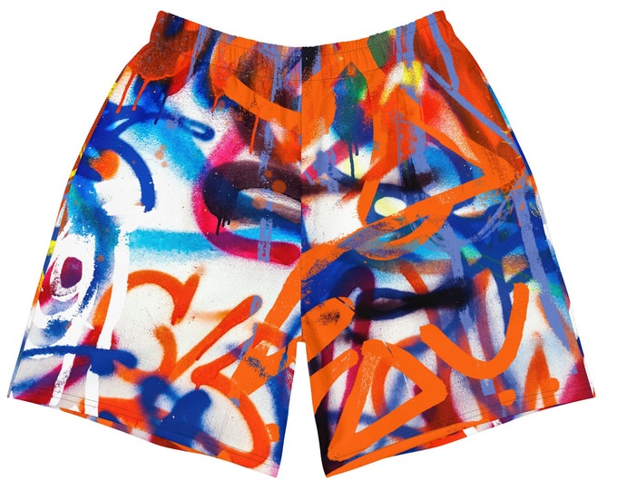 Men's Skid Row Graffiti Shorts | Athletic Graffiti Summer Shorts For Swimming, Running & Exercising