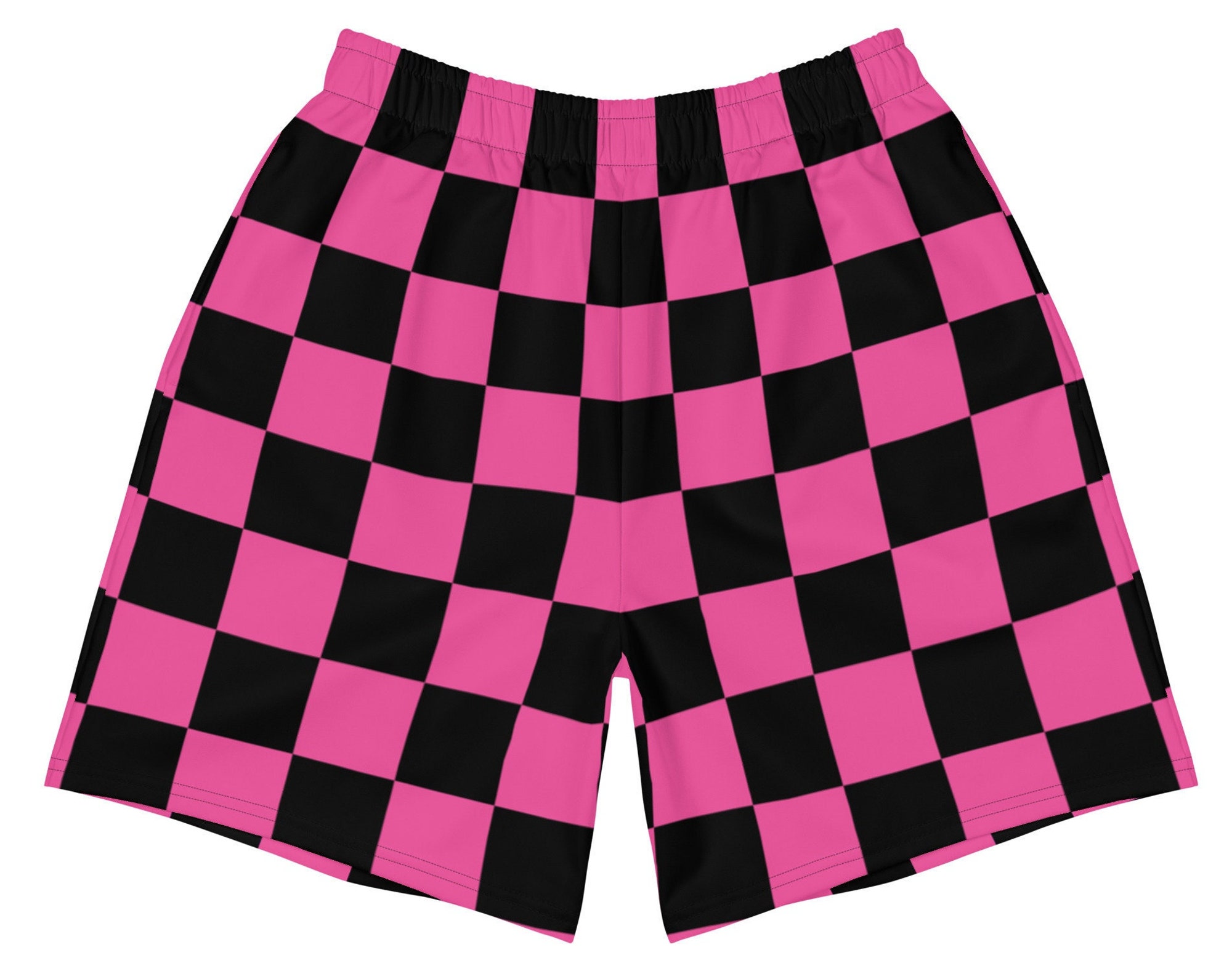Men's Pink Checkerboard Shorts