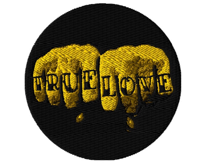 True Love Tattoo Embroidered Patch - Fashion Accessory For Denim, Jackets, Cotton, Shirts & Tees