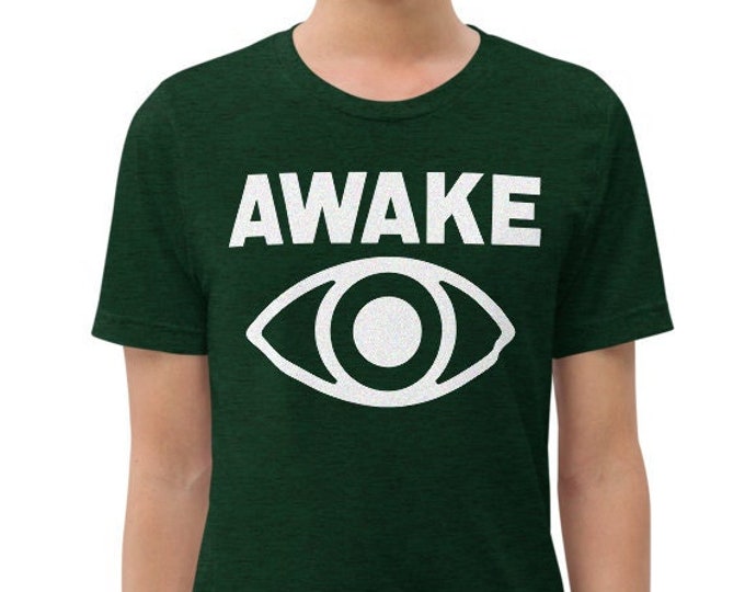 Awake Vintage Style Graphic T Shirt - Unisex Tri-Blend T-Shirt | Bella + Canvas |