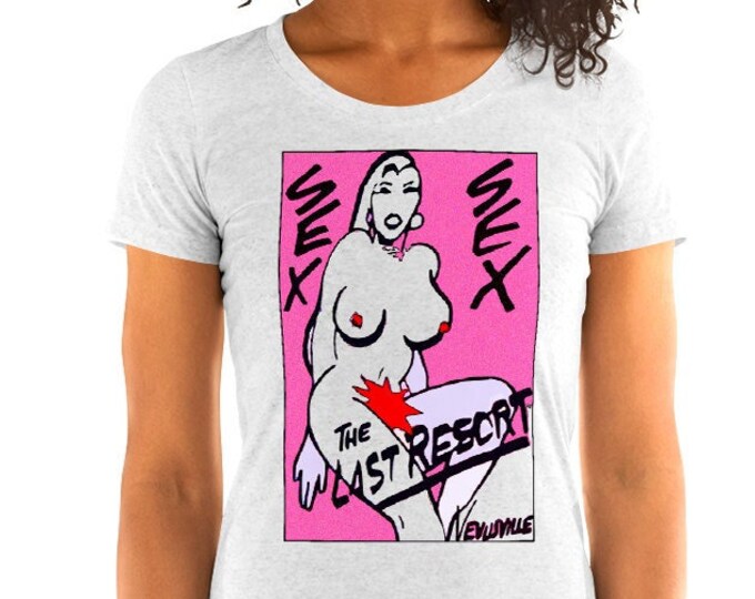 Women's The Last Resort Vintage Style Graphic T Shirt - Tri-Blend T-Shirt | Bella + Canvas |