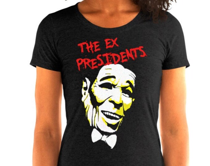 Women's Ex Presidents Vintage Style Graphic T Shirt - Tri-Blend T-Shirt | Bella + Canvas | 90's Theme Tee