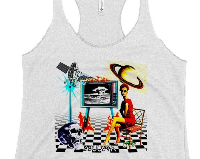 The TV Programs Heather White Racerback Tri Blend Tank Top For Women