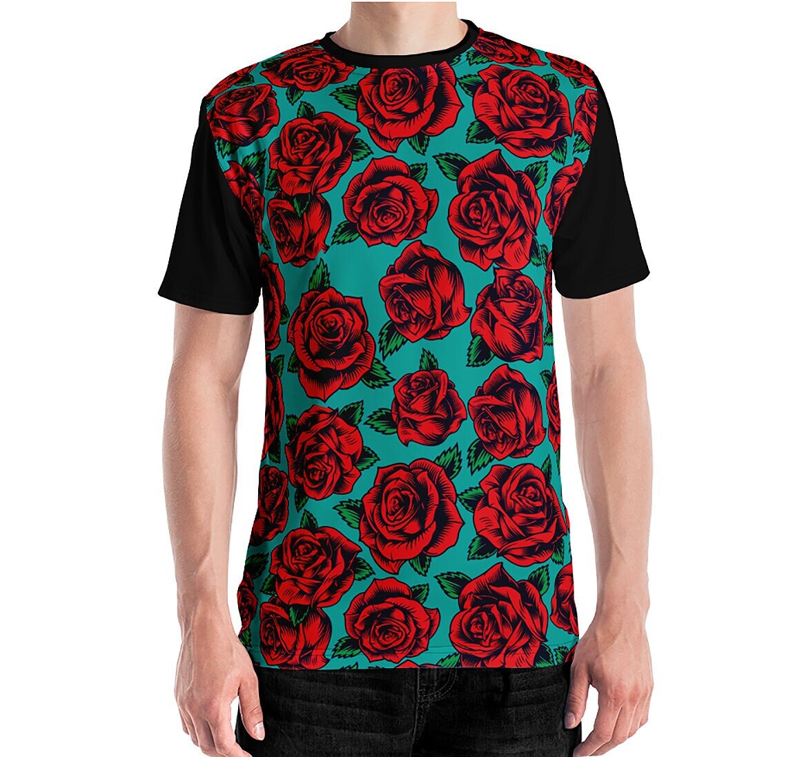 Red Rose Tee - Etsy
