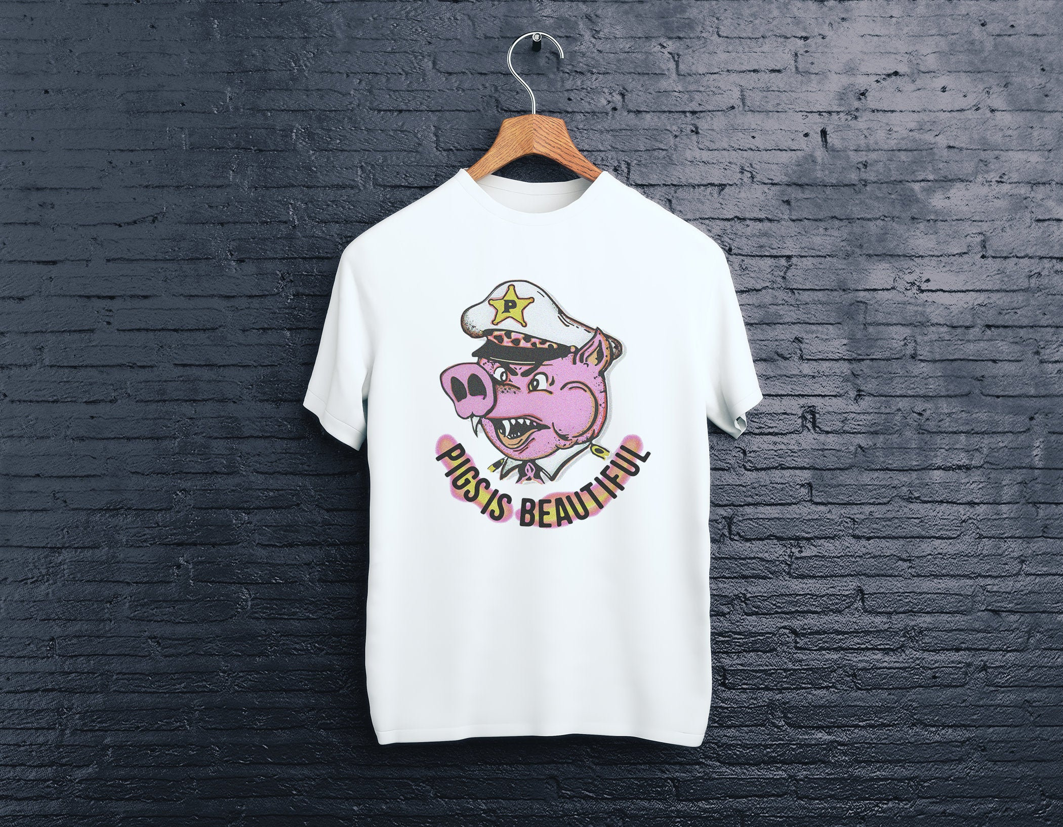 Pigs is Beautiful Men's/unisex White Graphic T Shirt Etsy