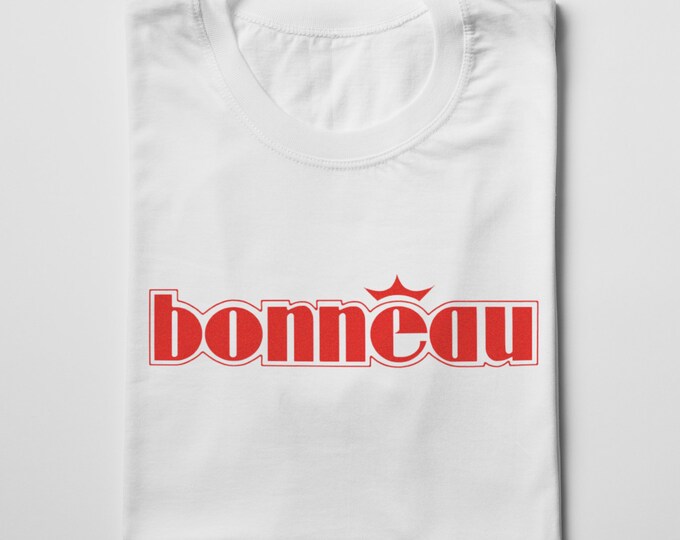 Bonneau Men's/Unisex White Graphic T Shirt | Over The Top | Super Soft Men's Tee