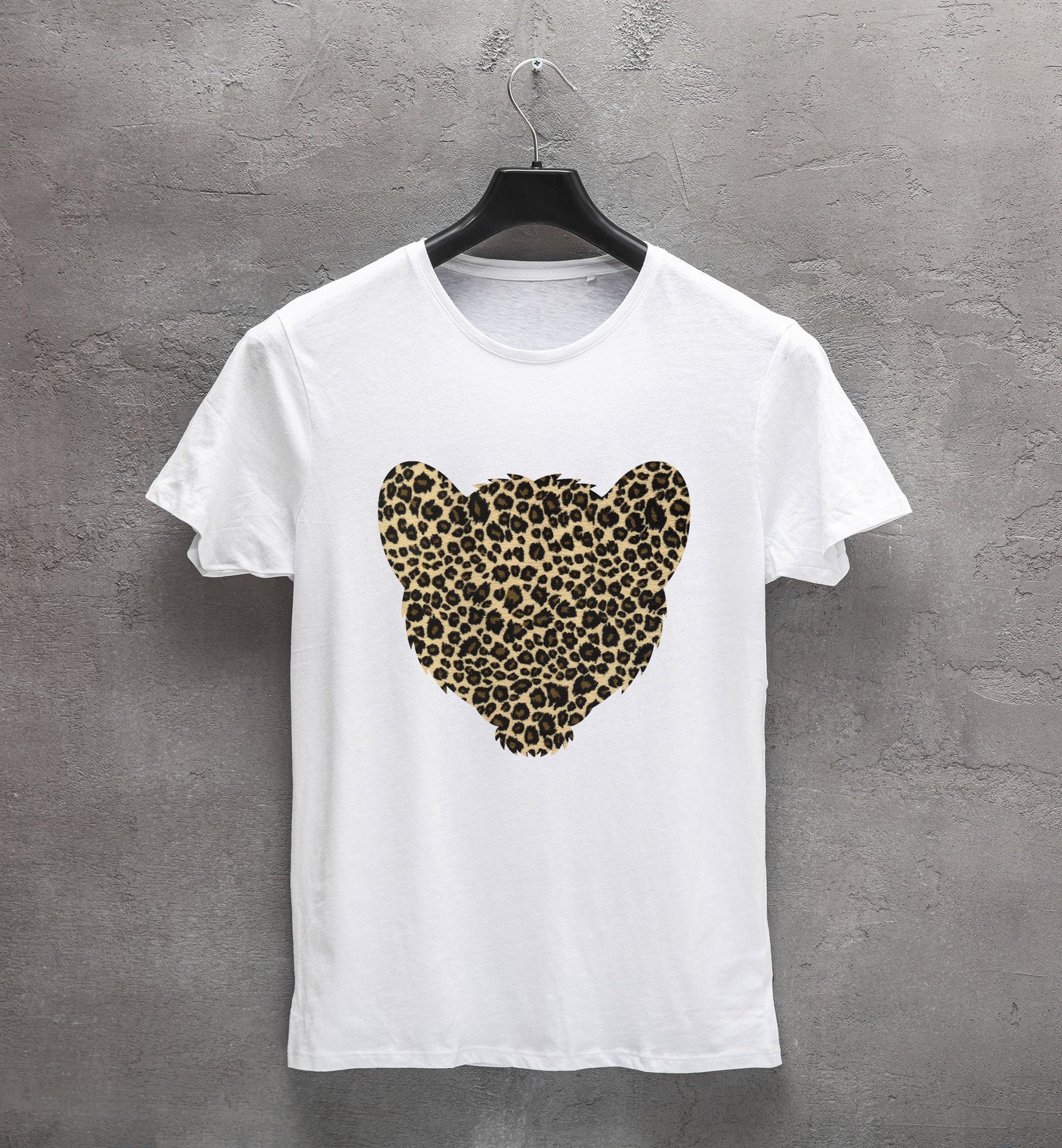 Leopard Print Graphic T Shirt Etsy