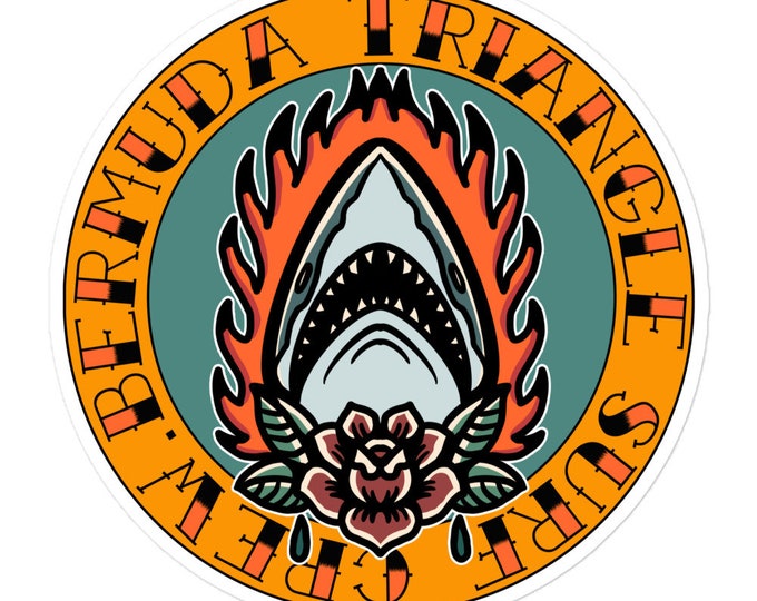 Bermuda Triangle Surf Crew Sticker