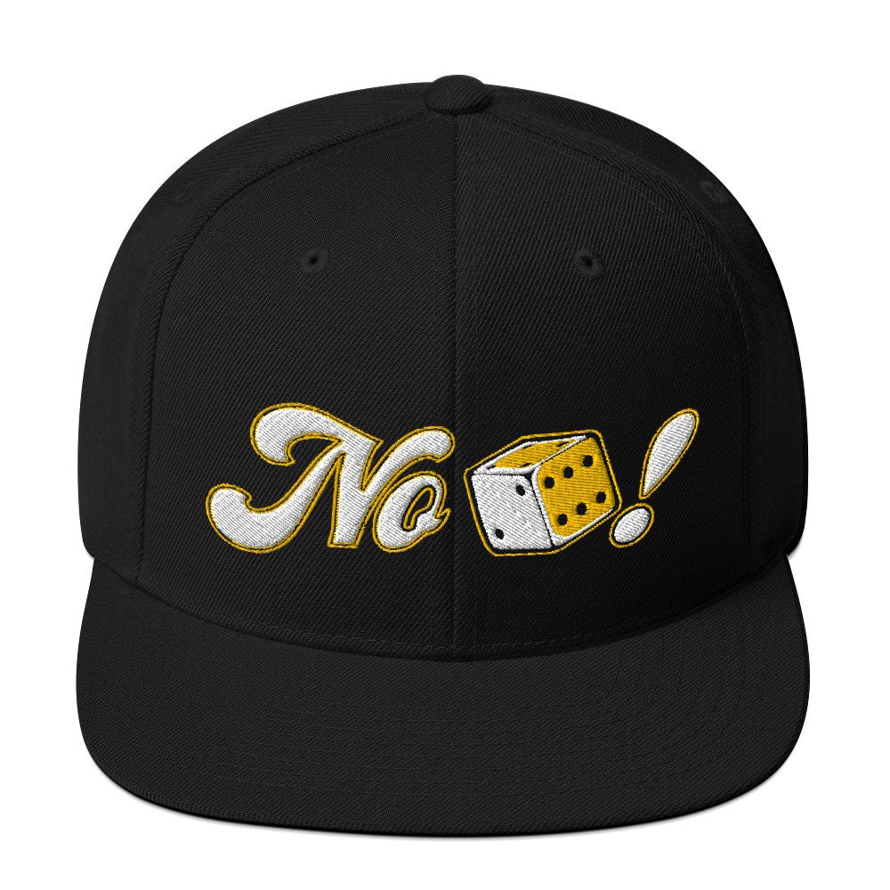 Dice Flat Bill Snapback Cap Embroidered 
