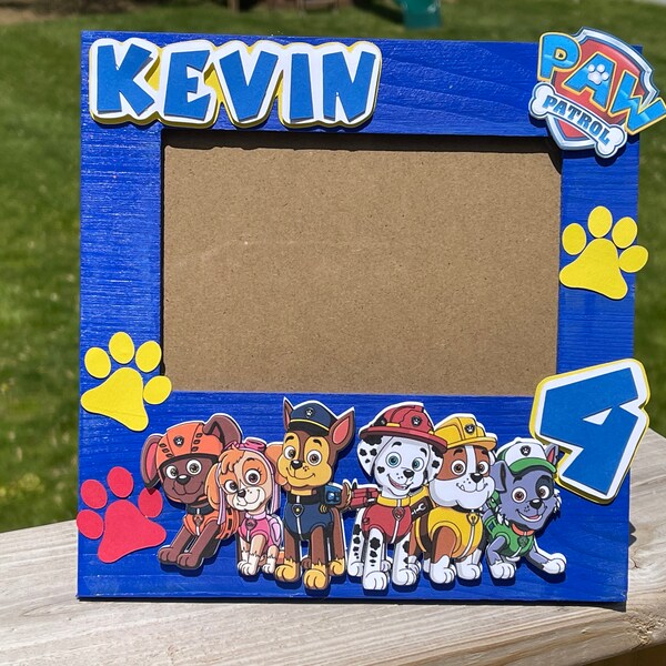 Paw Patrol Frame / Paw Patrol Birthday Frame / Photo Frame