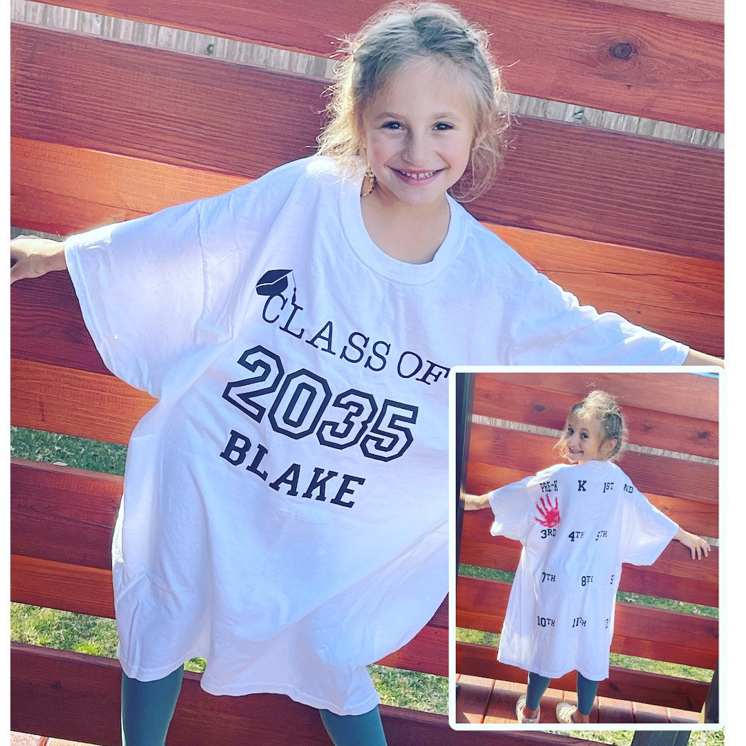 Kids K through 12 handprint shirt / School Shirt / Kindergarten / Pre K gift / Graduation / New School Shirt