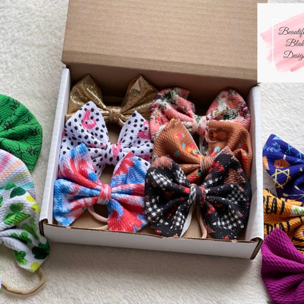 Holiday Hair Bows Etsy