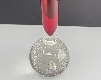 Vintage Glasvase , Bubble Vase