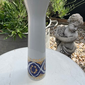 Vintage porcelain vase real cobalt, GDR, Unterweissbach