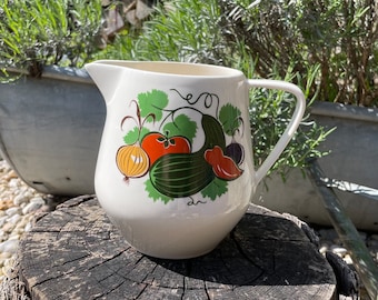 Vintage Keramikkrug DDR, Milchkrug, Kännchen, Saftkrug, Kakaokrug