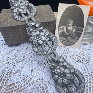 antique ornament Dresden cardboard, brocante, decoration,