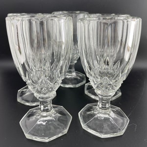 Vintage juice glasses, multi-purpose glasses, pressed glass