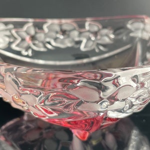 Vintage glass bowl pink, Waltherglas