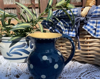 Vintage country house jug, vase, ceramic, Kohren