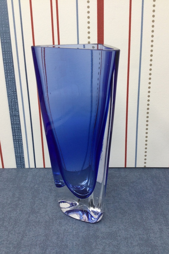 Vintage Glasvase Krosno Poland Old Glass Vase Etsy