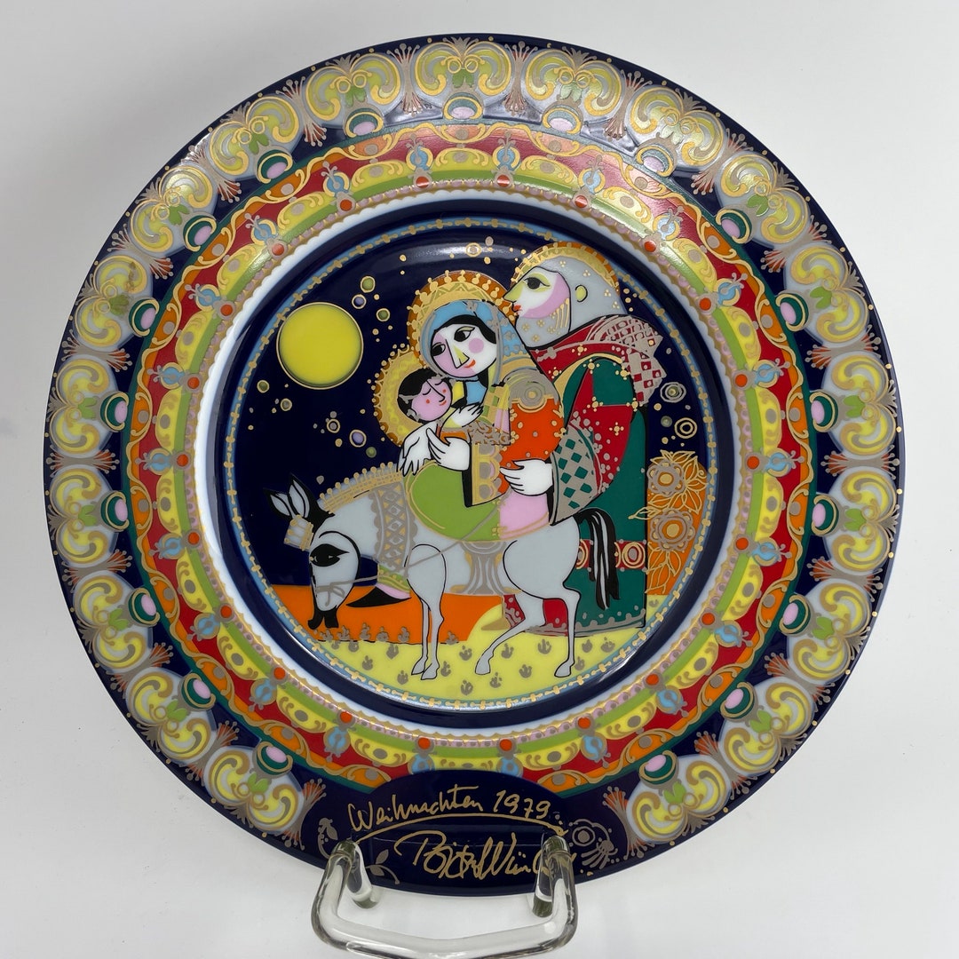 Vintage Wandteller Porzellan Weihnachten Rosenthal Björn Etsy