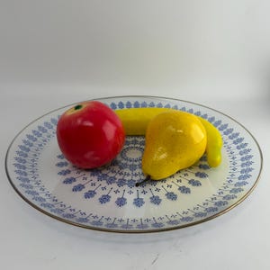 Vintage glass plate, Glaswerke Olbernau DDR, cake plate, fruit plate