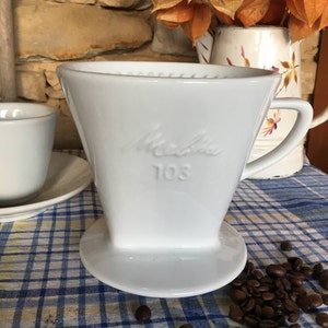 Vintage coffee filter porcelain, Melitta