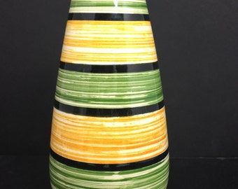 Vintage Vase, Keramikvase Strehla DDR,