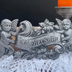 antique ornament Dresden cardboard, brocante, decoration, angel