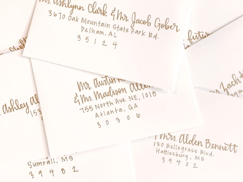 Custom Envelope Calligraphy | Wedding Addressing | Elegant Hand ...
