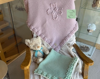 Adeline Crochet Blanket Pattern Collection | Flower & Butterfly Border (PDF Pattern)Bobble blanket pattern.