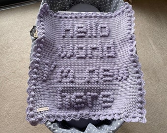 Hello World, Baby BLANKET CROCHET pattern, Hello world Baby Blanket Pattern, PDF pattern, hello world I'm new here