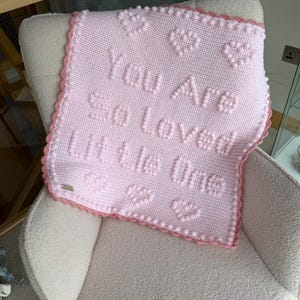 So Loved baby blanket pattern | Crochet pattern | PDF pattern | puff stitch pattern | bobble stitch pattern.