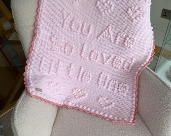 So Loved Baby Blanket Crochet Pattern | Puff Stitch | Bobble stitch. (PDF Pattern)