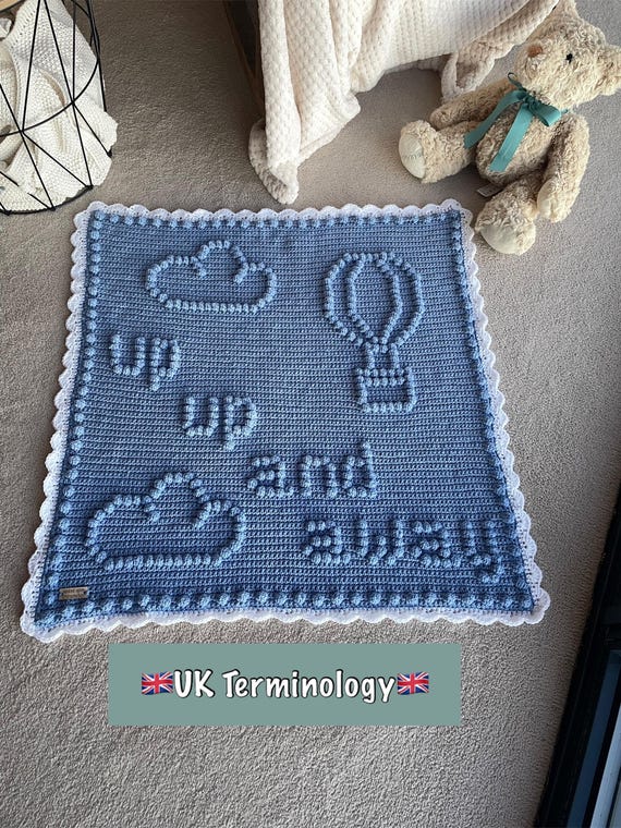 Uk pattern pdf | Up up and away hot air ballon crochet blanket pattern | crochet blanket pattern | pdf pattern, crochet baby pattern | .