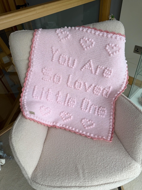 So Loved baby blanket pattern | Crochet pattern | PDF pattern | puff stitch pattern | bobble stitch pattern.