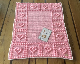 Milestone crochet blanket, milestone blanket, crochet blanket pattern, pdf blanket pattern, baby blanket pattern.