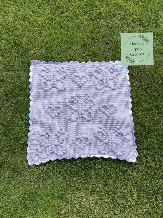 Erins Wings, Baby BLANKET CROCHET PATTERN, pdf crochet blanket pattern, crochet blanket pattern,puff stitch pattern, bobble stitch pattern.