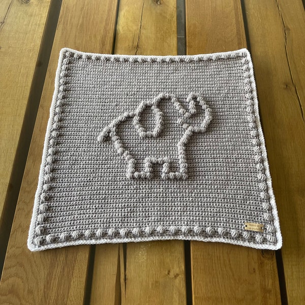 Elephant BABY CROCHET blanket pattern, pdf pattern, crochet PDF pattern,