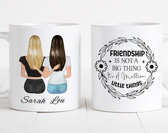 Custom Best Friend Mug, Bestie Ceramic Cup Personalized, Best Friend Friendship mug, Friends Mug, Friend Birthday present, Christmas Gift