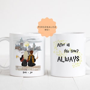 Wizard Couple,Engagemente Gift,Boyfriend Gift, Girlfriend Gift,Personalised Mug,Gift for Couples, Dating Anniversary Gift, Magic School Gift image 1