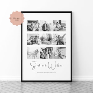 One Year Anniversary Gift, Our First Year Together Personalized Photo Collage Print, Boyfriend Anniversary Gift, Girlfriend Anniversary Gift