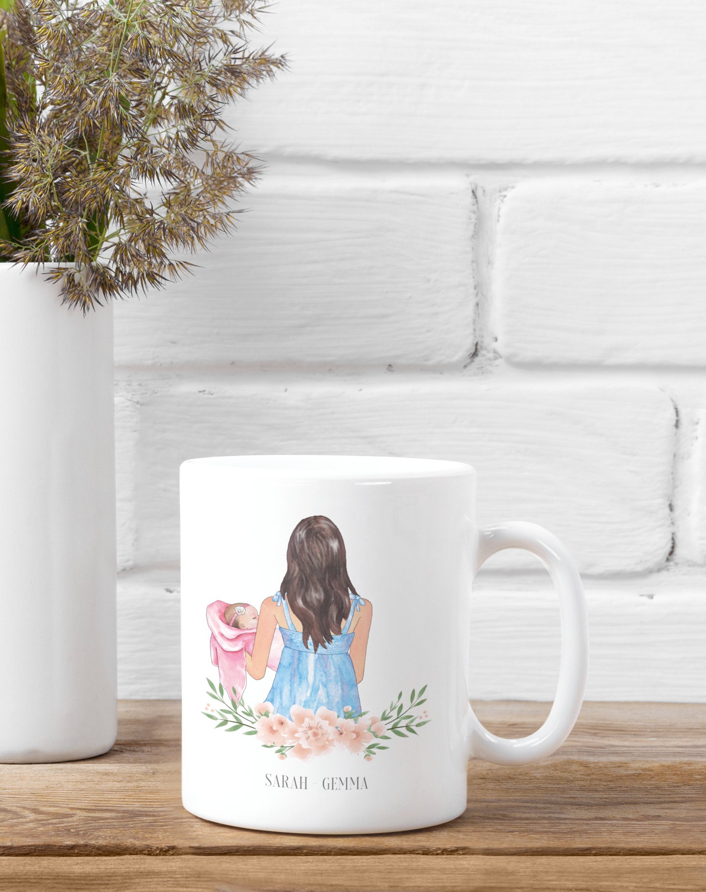 Mother and Baby Personalised Mug New Mummy Gift New Baby Etsy