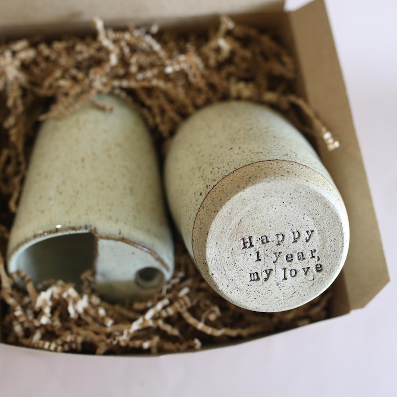 This Handmade Ceramic Travel Tumbler Gift for Coffee Lover is carefully crafted from pottery with a comfortable grip and travel lid, making it a Handmade Pottery Gift Idea for Her, a Wedding Coffee Mug Gift for Fiancé, and a perfect College companion.