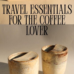 Handmade Ceramic Travel Mug Gift for Coffee Lover Handmade Pottery Gift Idea for Her Wedding Coffee Cup To Go Gift for Fiancé Gift College image 9