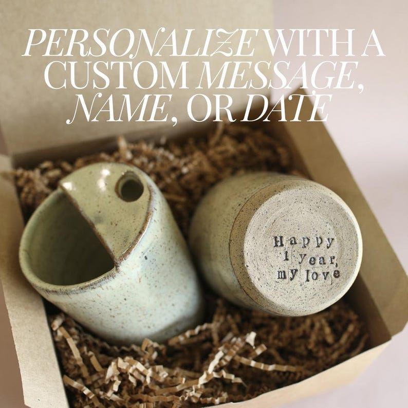 Handmade Ceramic Travel Mug Gift for Coffee Lover Handmade Pottery Gift Idea for Her Wedding Coffee Cup To Go Gift for Fiancé Gift College image 4