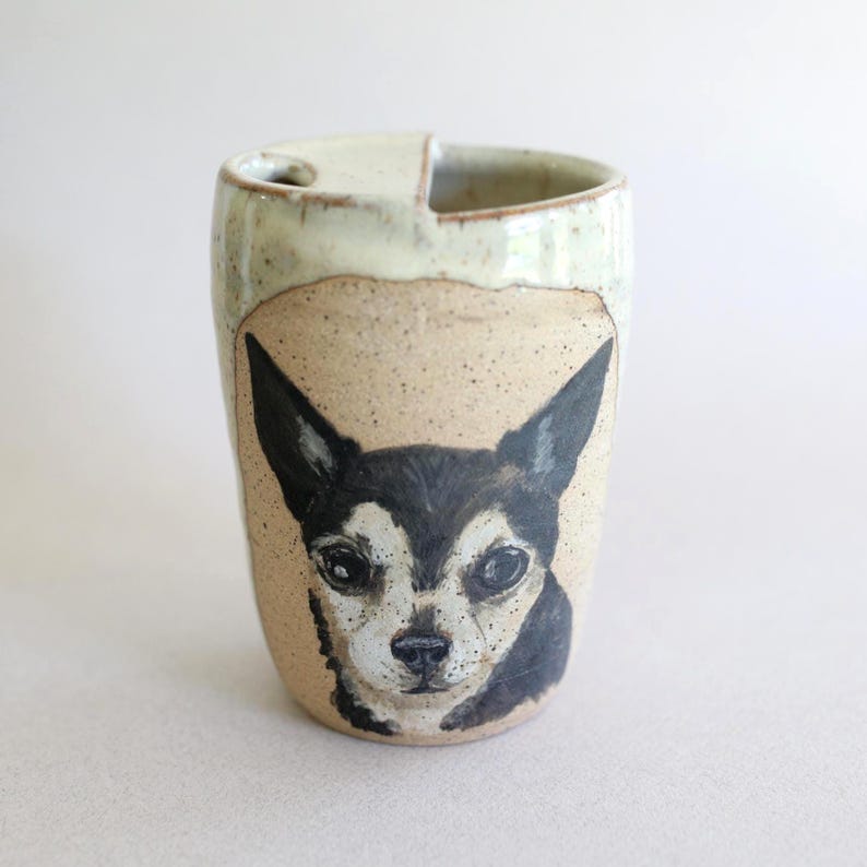 Custom Pet Portrait Mug Handpainted Pet Portrait Memorial Gift for Pet Loss Pet Lover Gift Idea Personalized Pet Mug Travel Tumbler Dog Loss image 9