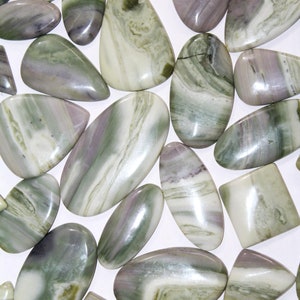 Wholesale Lot Pr Kg Very Rare Quality 100% Natural Green Lace Agate Cabochon All Shape All Size Mix Lot Cabochon Gemstone Lot For Jewelry