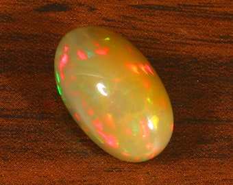 Quality Natural Ethiopian Opal Cabochon Opal Cabochon Full Fire October Birthstone Loose Gemstone 18X11X9MM CT. 10.45 For Making Jewelry